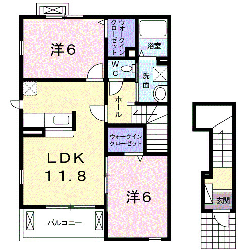 【間取り】 | ヴァンクール貴志川Ⅱ