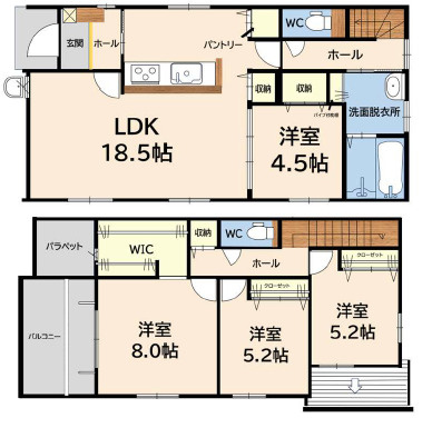 春日市須玖南7丁目1期 2号棟の間取り