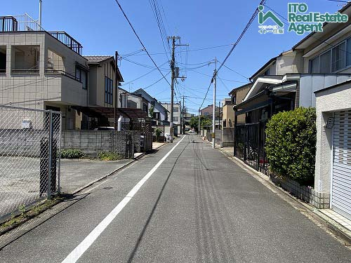 小山西大野町 土地の前面道路含む現地写真