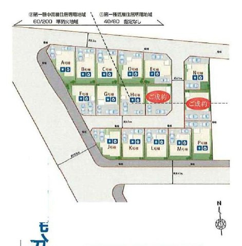 府中市日新町3丁目　新築戸建　南武線　西府駅の区画図
