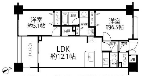 ノヴェル南砂の間取り|最上階（8階部分）南西向きにつきまして日当たり・通風・眺望良好。新規フルリノベーションマンション。