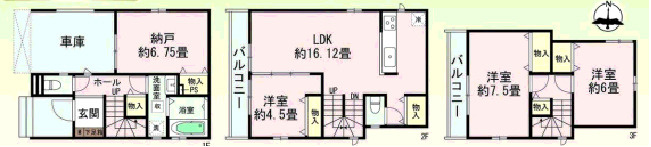 尼崎市西難波町　新築戸建の間取り