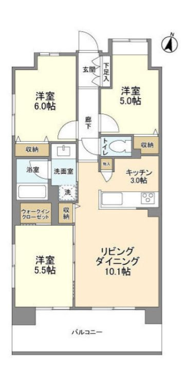 グランカーサ新小岩の間取り