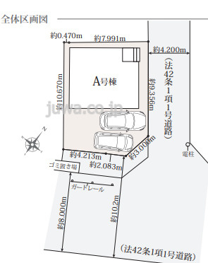 ふじみ野市亀久保の新築一戸建の区画図