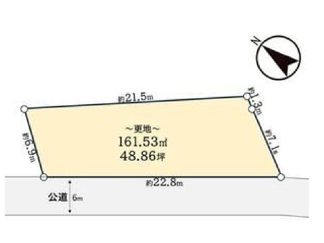 売地　小山市粟宮の区画図