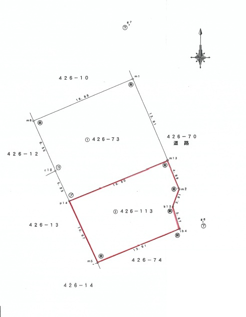 宇都宮市上戸祭4丁目　土地　予約済の土地図