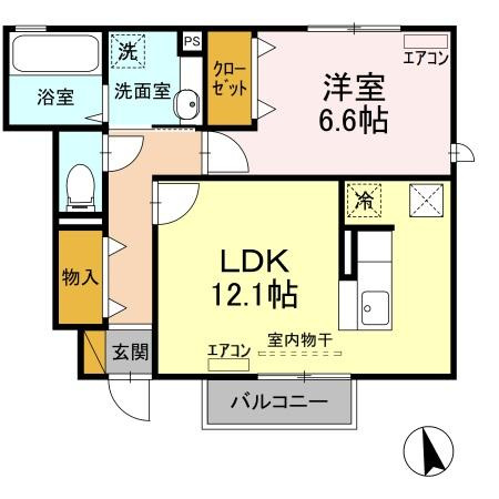 シュタットみどりのDの間取り