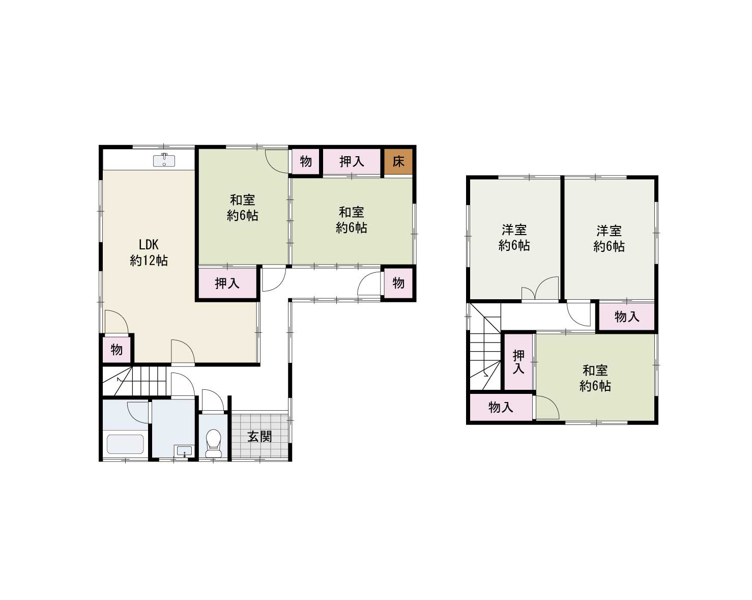 貝塚市窪田　中古戸建の間取り