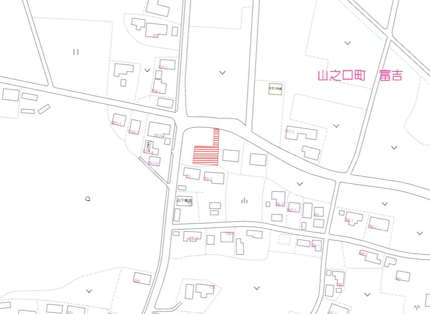 都城市山之口町富吉の売地の土地図
