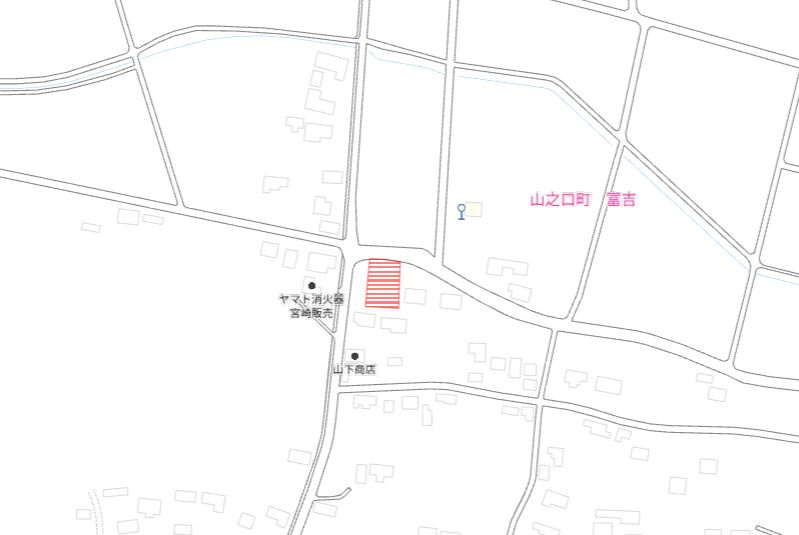 都城市山之口町富吉の売地の土地図