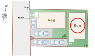 【区画図】 | 立川市砂川町６丁目　全２棟　B号棟　仲介手数料無料
