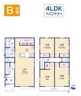 【間取り】 | 立川市砂川町６丁目　全２棟　B号棟　仲介手数料無料