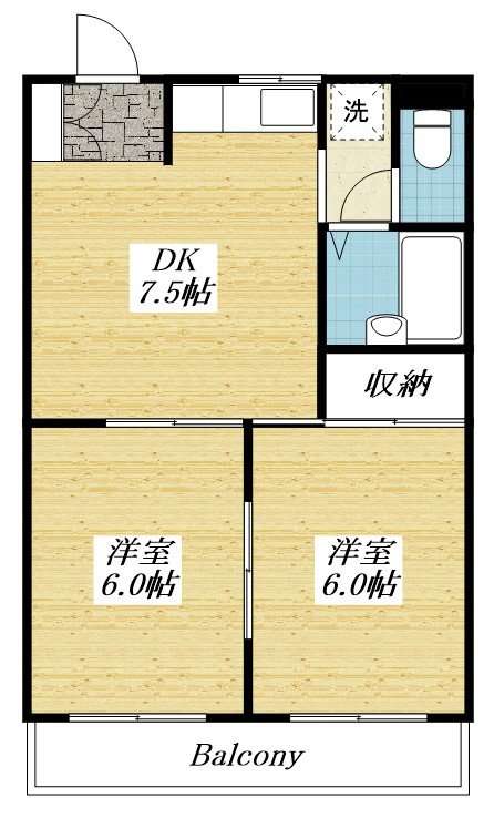 ドゥエル川端の間取り