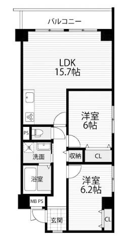 【間取り】 | 藤和ライブタウン伏見桃山 | 専有面積64.55㎡
