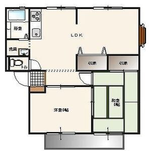 【間取り】 | サンビレッジきらら　A棟