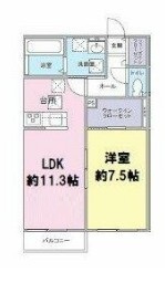 【間取り】 | はなこーぽ清新 | 間取りです。