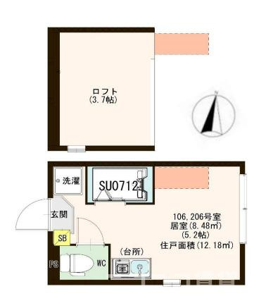 杉並区成田東５丁目のアパートの間取り