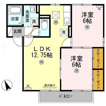【間取り】 | ロワール福原B棟