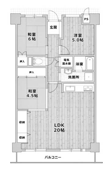 【間取り】 | ユニ宇治川マンション4号館 | 専有面積78.79㎡