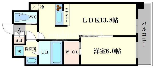 グランカーサ難波元町の間取り