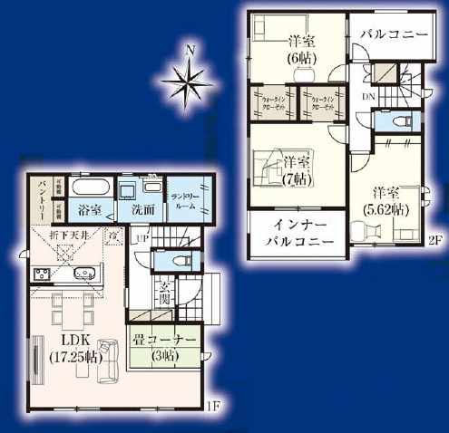 南城市玉城親慶原（全2棟）1号棟の間取り|1号棟　