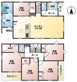 【間取り】 | 岐南町平島新築建売全4棟！お車並列2台以上可能！岐南東小学校まで徒歩10分！アクセス良好です♪ | 
岐南町平島新築建売全4棟！お車並列2台以上可能！岐南東小学校まで徒歩10分！アクセス良好です♪