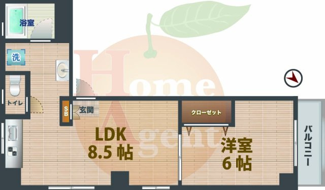 【間取り】 | ブランニューウェイヴ | 1LDKのお部屋です。