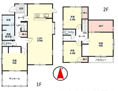 【間取り】 | 東松山市殿山町　中古住宅  