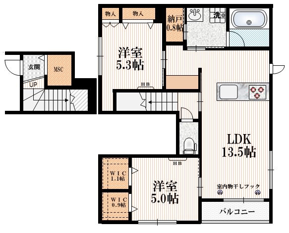 クエスタ千駄木の間取り