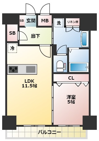Dimus新大阪の間取り