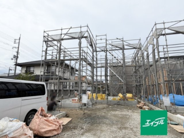 【外観】 | リーブルガーデン総社市清音上中島第4 (全3棟) | 建築中(2026年4月下旬撮影)