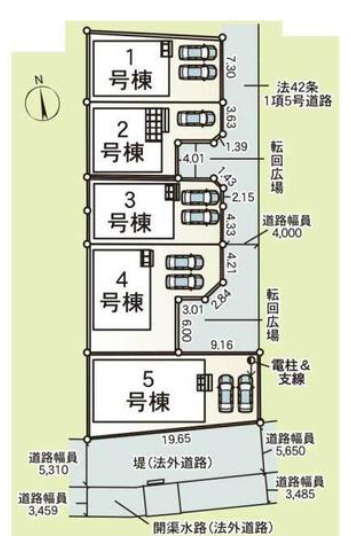 クレイドルガーデン松山市空港通 第1の区画図
