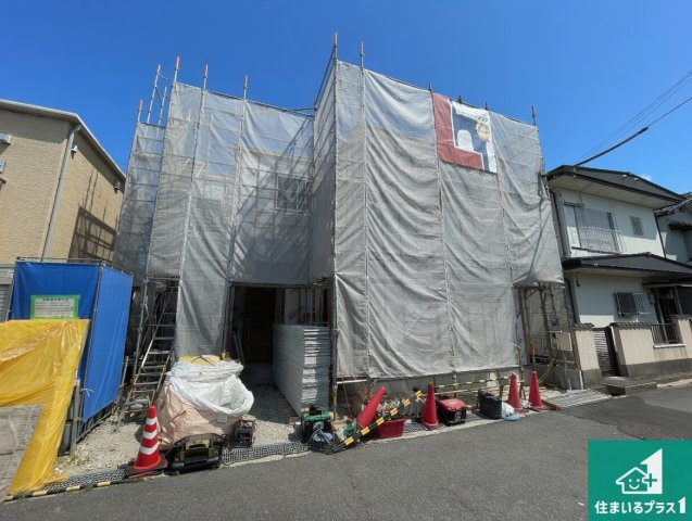 ★近江八幡市鷹飼町　第1期　新築一戸建ての外観|現在の進捗状況です！順調に作業進行中、完成が待ち遠しいです！詳細の間取り等、お気軽にお問い合わせください！