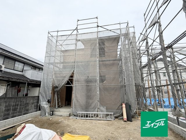 【外観】 | リーブルガーデン総社市清音上中島第4 (全3棟) | 建築中(2026年4月下旬撮影)