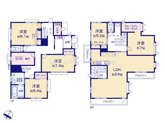 【間取り】 | アトムセレクト船橋市新高根３丁目中古戸建て