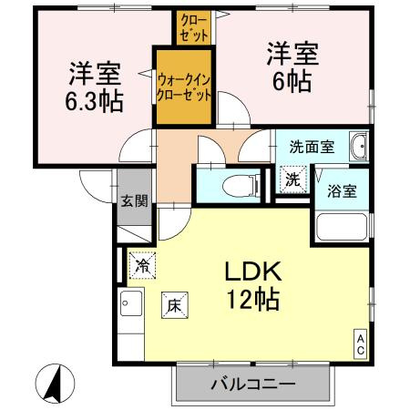 ルピナスかもべの間取り