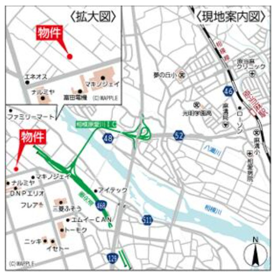 売地　愛川町中津　151.43の地図