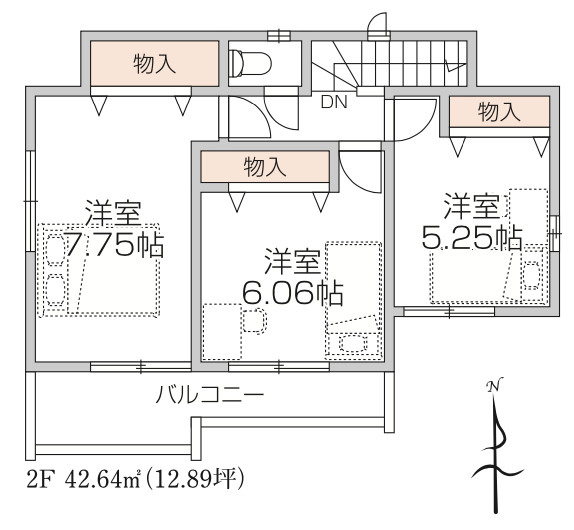 【仲介手数料無料】所沢市荒幡　９期　全１棟　所沢市の新築住宅なら西武ハウジングの間取り