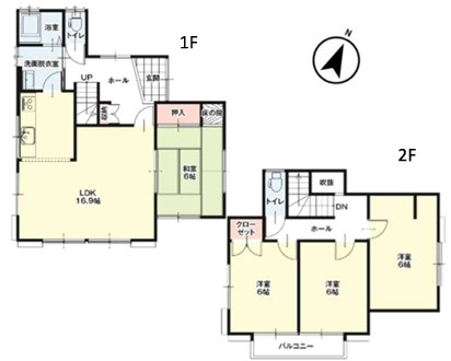 【間取り】 | 東松山市旗立台　中古住宅  