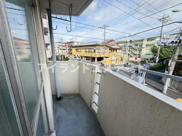 大塚マンション　角部屋　バストイレ別　2面バルコニーのバルコニー