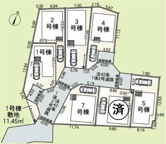 【区画図】 | 藤沢市城南第6 新築戸建 全7棟