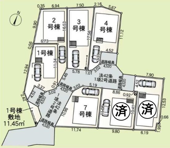 【区画図】 | 藤沢市城南第6 新築戸建 全7棟