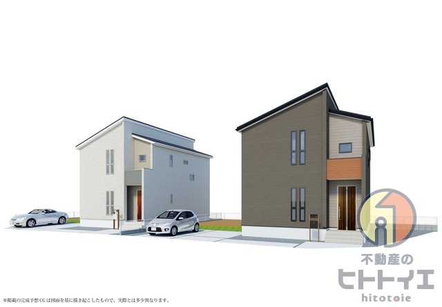 新築建売)八女市鵜池の外観パース