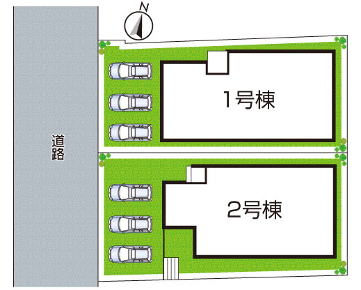 湖南市サイドタウン　第1期　新築一戸建ての区画図|全2区画