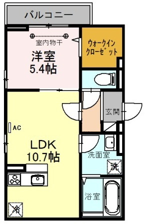 ベルプラージュ魚住の間取り