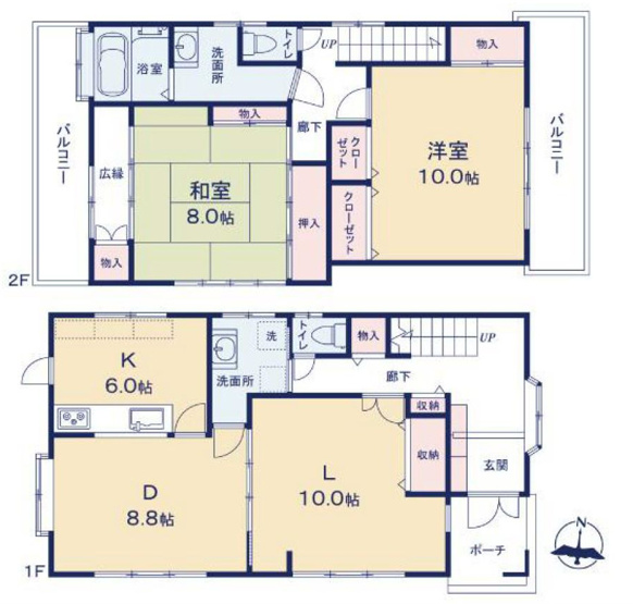 【間取り】 | 2LDKは、リビングダイニングキッチンと二つの居室がある間取りでございます。夫婦や小さなお子さんのいるご家庭に特におすすめで、リビングで家族団らんを楽しみつつ、個室でプライベートな時間も確保できます。