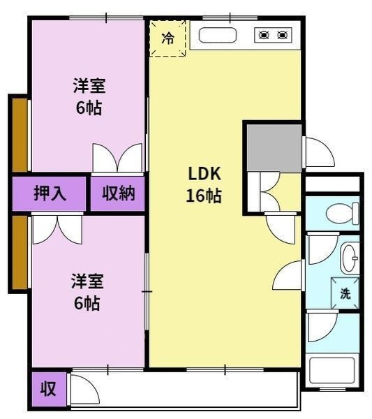 グランデール長園Bの間取り