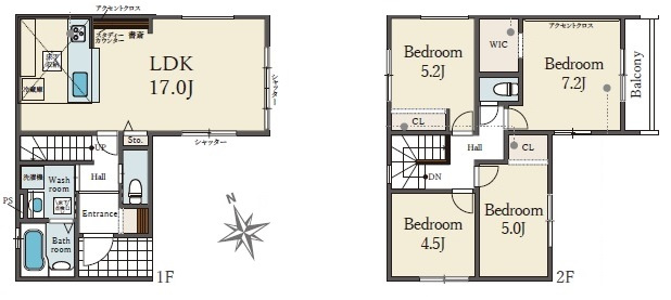 【間取り】 | 清水が丘２丁目　新築戸建　６区画