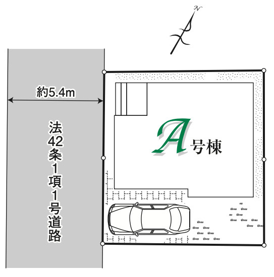 【仲介手数料無料】所沢市東狭山ケ丘１３期全１棟　所沢市の新築なら西武ハウジングの区画図