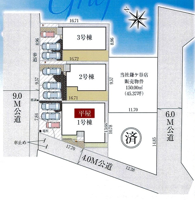 グラファーレ四街道鹿渡６期の区画図